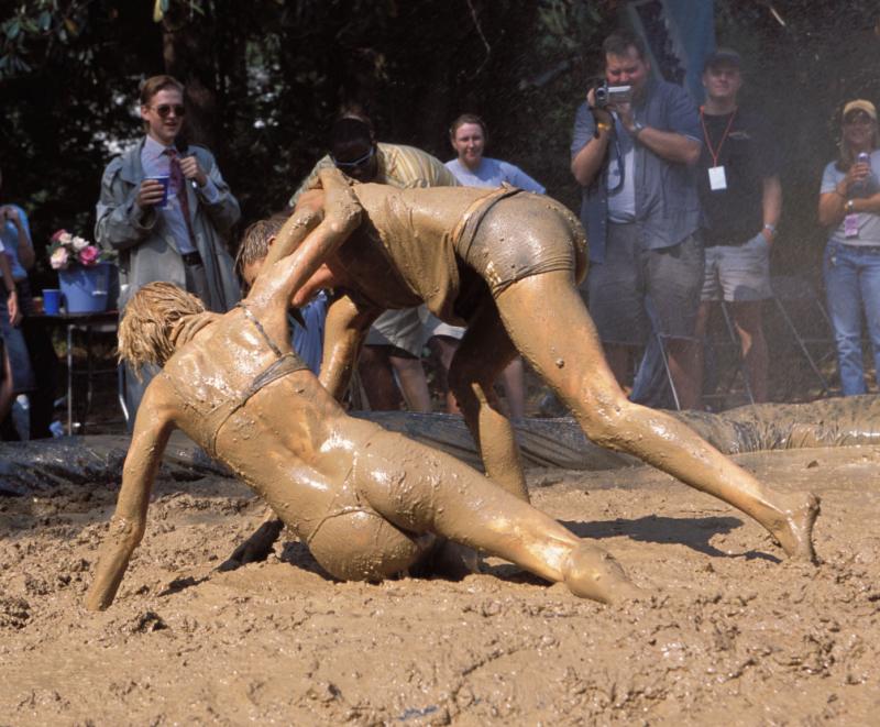 Naked Mud Wrestling Girls.