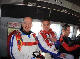 Stag group ready to jump from the plane near Bratislava