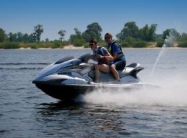 Jet skiing during stag weekend in Bratislava
