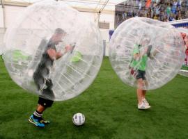 Bubble football is a perfect activity for your stag do in Bratislava
