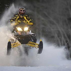 Snow scooters ride during stag party in Bratislava